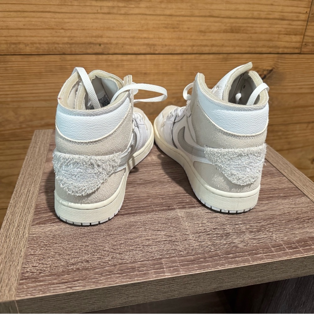 Nike White and Beige Athletic Shoes